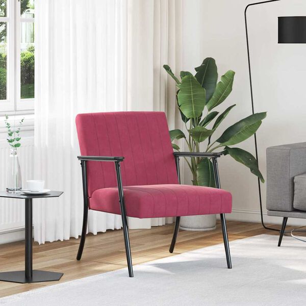 vidaXL Fauteuil Wijnrood 59 x 75 x 78 cm Fluweel