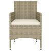 vidaXL 5-delige Loungeset poly rattan beige
