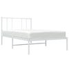 vidaXL Bedframe met hoofdbord metaal wit 90x190 cm