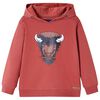 vidaXL Kindertrui met capuchon 128 roodbruin