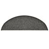 vidaXL Trapmatten 15 st 56x17x3 cm donkergrijs halfrond