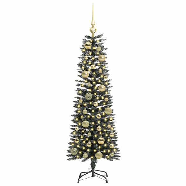 vidaXL Kunstkerstboom met 150 LED Groen 120 cm PVC en Plastic en Staal