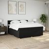 vidaXL Boxspring met matras stof zwart 180x200 cm