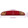 vidaXL Trapmatten zelfklevend 15 st 65x21x4 cm rood