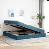 vidaXL Opbergbed met matras Donkerblauw 200 x 200 cm Fluweel