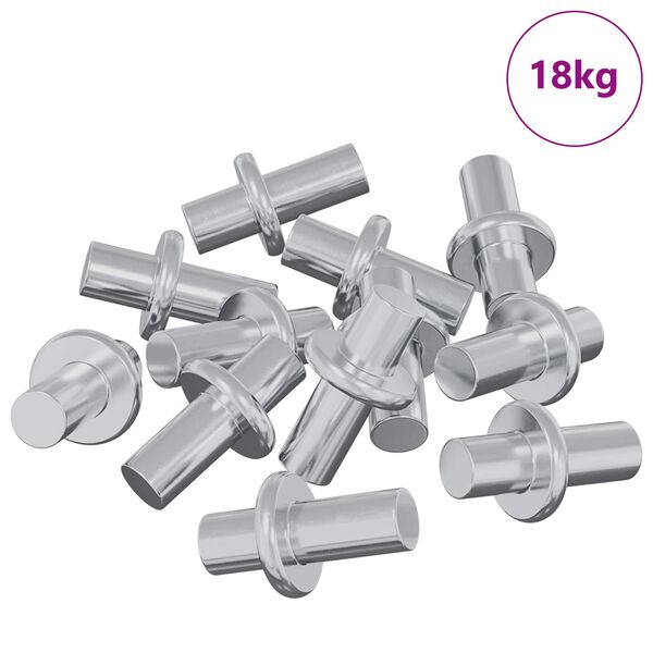 vidaXL Plankhaak 4500 pcs Zilver 8,6 x 8,6 x 14,6 mm Staal