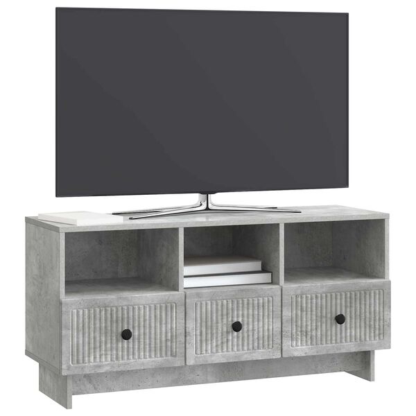 vidaXL TV-kast met lade Betongrijs 102 x 34,5 x 50 cm Bewerkt hout