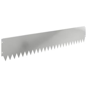 vidaXL Gazonrand 10 st 103 x 20 cm Staal zilver