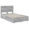 vidaXL Bedframe met hoofdeinde Grijs Sonoma 120 x 190 cm Bewerkt hout