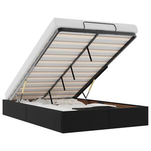 vidaXL Bedframe zonder matras 120x190 cm kunstleer zwart