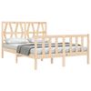 vidaXL Bedframe met hoofdbord massief hout