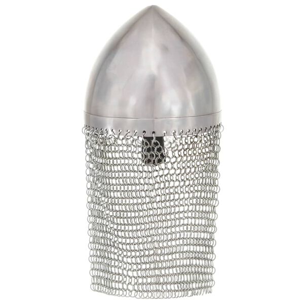 vidaXL Ridderhelm replica LARP staal zilverkleurig