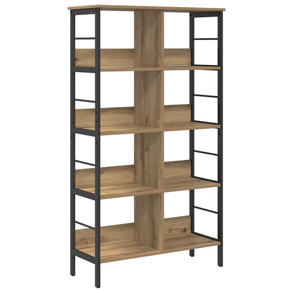 vidaXL Boekenkast Artisan Eiken 82 x 32 x 144,5 cm Bewerkt hout