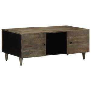 vidaXL Salontafel 100x54x40 cm massief mangohout lichtgrijs