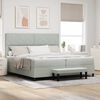 vidaXL Boxspring bed met matras Lichtgrijs 200 x 200 cm Fluweel