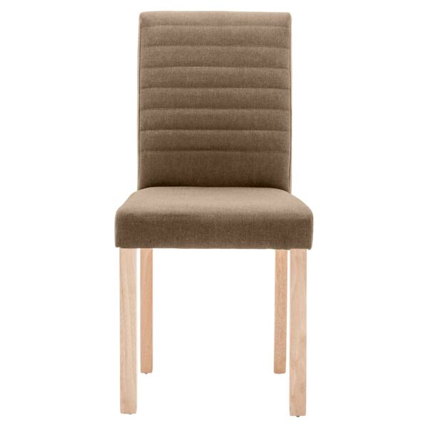 vidaXL Eetkamerstoelen 2 st stof bruin