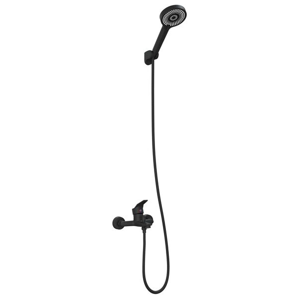 vidaXL Doucheset Zwart G 1 / 2 inch