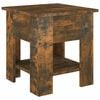 vidaXL Salontafel 40x40x42 cm bewerkt hout gerookt eikenkleurig