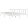 vidaXL Bedframe massief grenenhout wit 140x200 cm