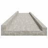 vidaXL Wandschappen 2 st 115x9x3 cm betongrijs