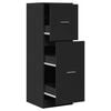 vidaXL Apothekerskast 40x41x118 cm bewerkt hout zwart