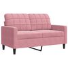 vidaXL 3-delige Loungeset met kussens en bolsters fluweel roze