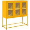 vidaXL Dressoir 100,5x39x107 cm koudgewalst staal mosterdgeel