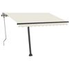 vidaXL Luifel vrijstaand handmatig uittrekbaar 350x250 cm cr&egrave;mekleurig
