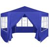 vidaXL Feesttent met 6 zijwanden 2x2 m blauw