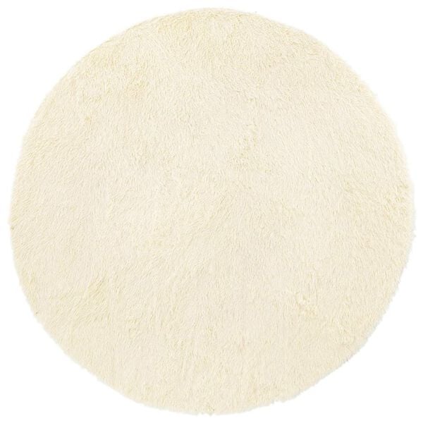 vidaXL Hoogpolig vloerkleed NAVARRA 240x240 cm polyester cr&egrave;mekleurig