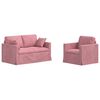 vidaXL Bank 2 pcs Roze 138 x 78 x 80 cm Fluweel