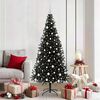 vidaXL Kerstboom met 300 LED met standaard Zwart 180 cm PVC