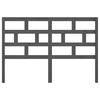 vidaXL Hoofdbord 126x4x100 cm massief grenenhout grijs