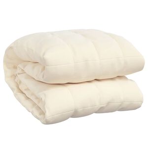 vidaXL Verzwaringsdeken 120x180 cm 5 kg stof lichtcr&egrave;mekleurig