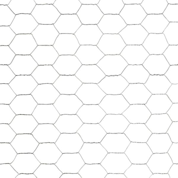 vidaXL Kippengaas 25x1,2 m gegalvaniseerd staal zilverkleurig