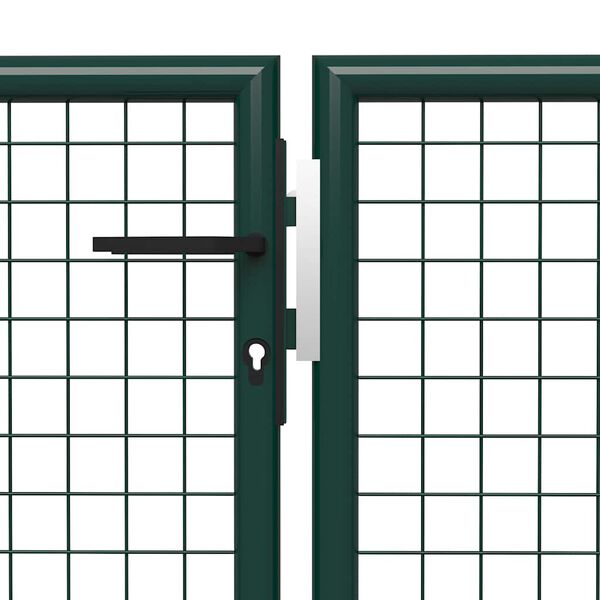 vidaXL Tuinpoort staal 400x100 cm groen