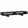 vidaXL Monitor Stand Zwart 100 x 27 x 15 cm Bewerkt hout