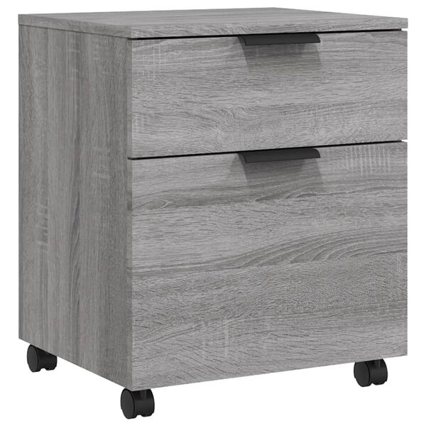 vidaXL Dossierkast verrijdbaar 45x38x54 cm bewerkt hout grijs sonoma