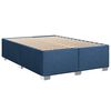 vidaXL Boxspring met matras stof blauw 140x190 cm