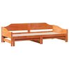 vidaXL Slaapbank onderschuifbed zonder matras 90x190 cm hout wasbruin