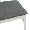 vidaXL Eetkamerstoel 2 pcs Wit en Grijs Massief Rubberhout