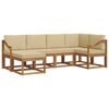 vidaXL Buiten bankenset 6 st Natuurlijk en Beige