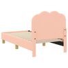 vidaXL Peuterbedframe met hoofdbord Roze 70 x 140 cm Schapenstof