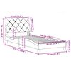 vidaXL Bedframe zonder matras 90x190 cm stof cr&egrave;mekleurig