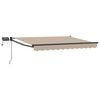 vidaXL Handbediende luifel met LED's Beige en Antraciet 3 x 2,5 m