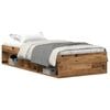 vidaXL Bedframe zonder matras 75x190 cm spaanplaat oud hout