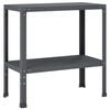 vidaXL Planttafel 100 x 40 x 80 cm Gepoedercoat staal Antraciet