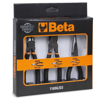 Beta Tools 3-delige Tangenset 1169G/D3 met PVC handvatten