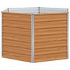 vidaXL Verhoogd Tuinbed Licht Bruin 129 x 129 x 77 cm