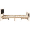 vidaXL Bedframe met hoofdeinde Zwart 120 x 190 cm Stof